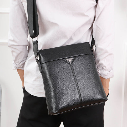 Men's Fashion Trendy Genuine Leather Business Commute Men's Messenger Bags