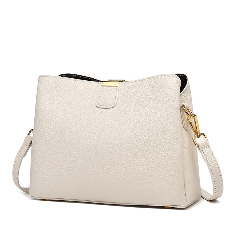 Women's Large Capacity First Layer Cowhide Soft Shoulder Bags