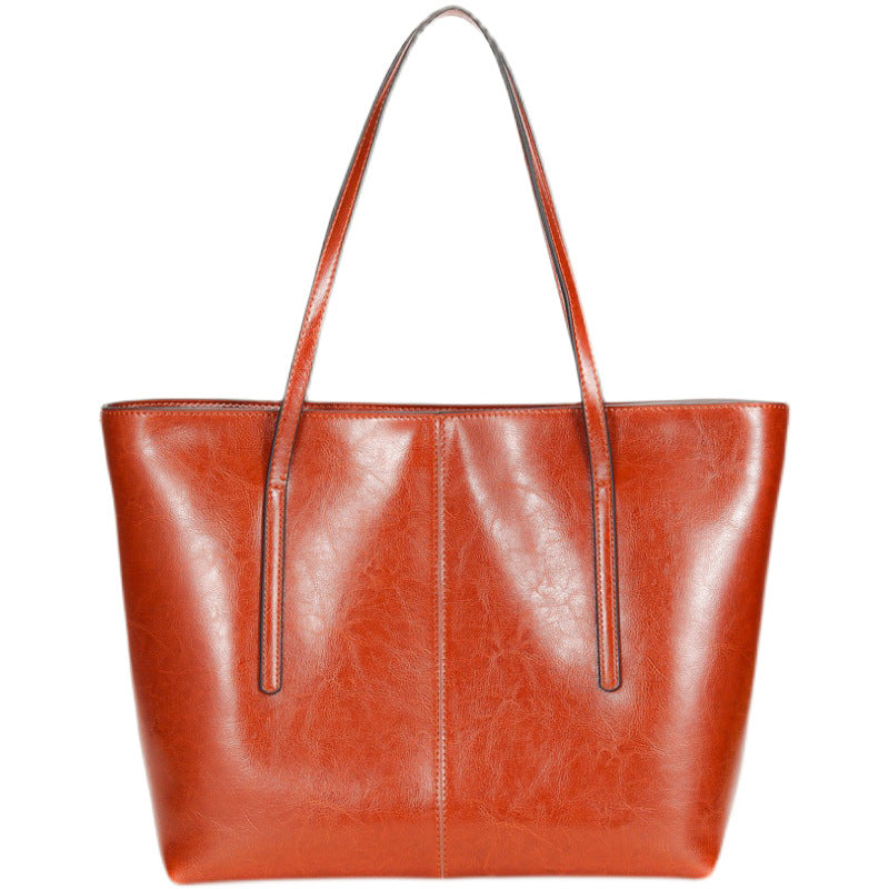 Women's Retro Large Capacity Leather Advanced Texture Shoulder Bags