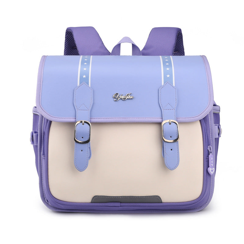 Horizontal Primary Grade Burden Alleviation Lightweight Elementary School Students' Schoolbags