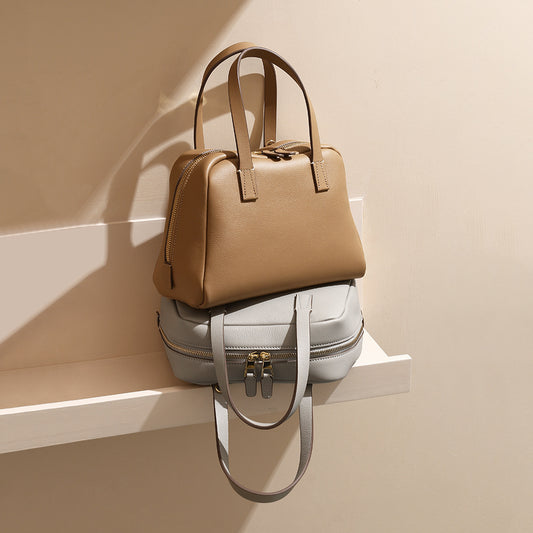 First Layer Cowhide Simple Retro Fashion Handbags