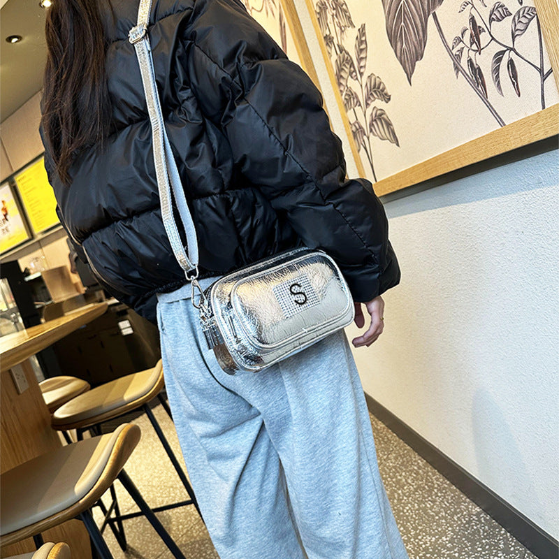 Women's Shiny Patent Leather Trendy Western Style Shoulder Bags