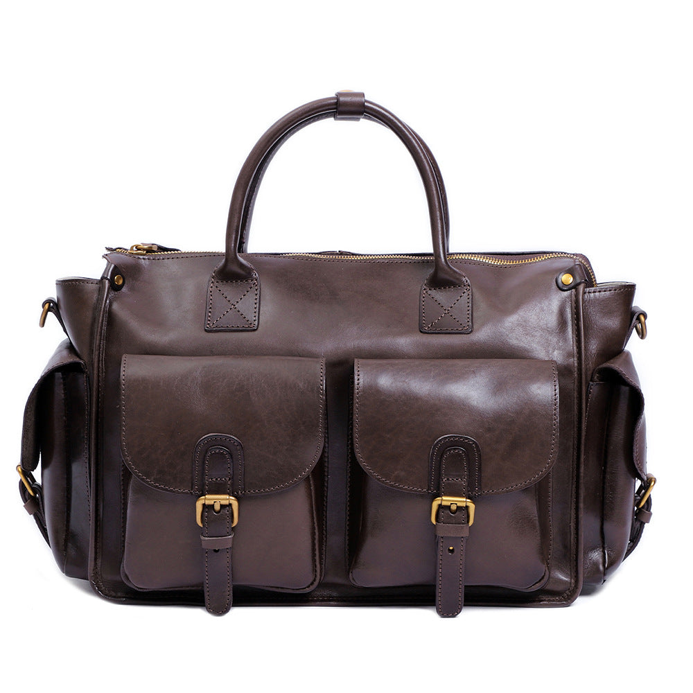 Durable Leather Large Capacity Business Workout Travel Bags