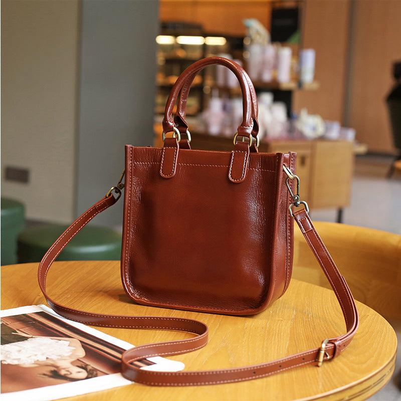 Women's Design High-grade Leather Cowhide Cube Sugar Handbags
