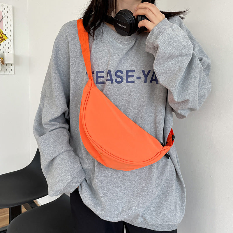 Women's Artistic Solid Color Simple Dumpling For Crossbody Bags