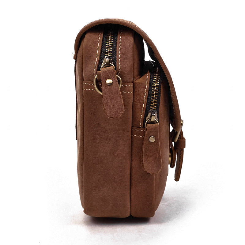 Men's Fashion Genuine Leather Crazy Horse Leisure Men's Waist Packs