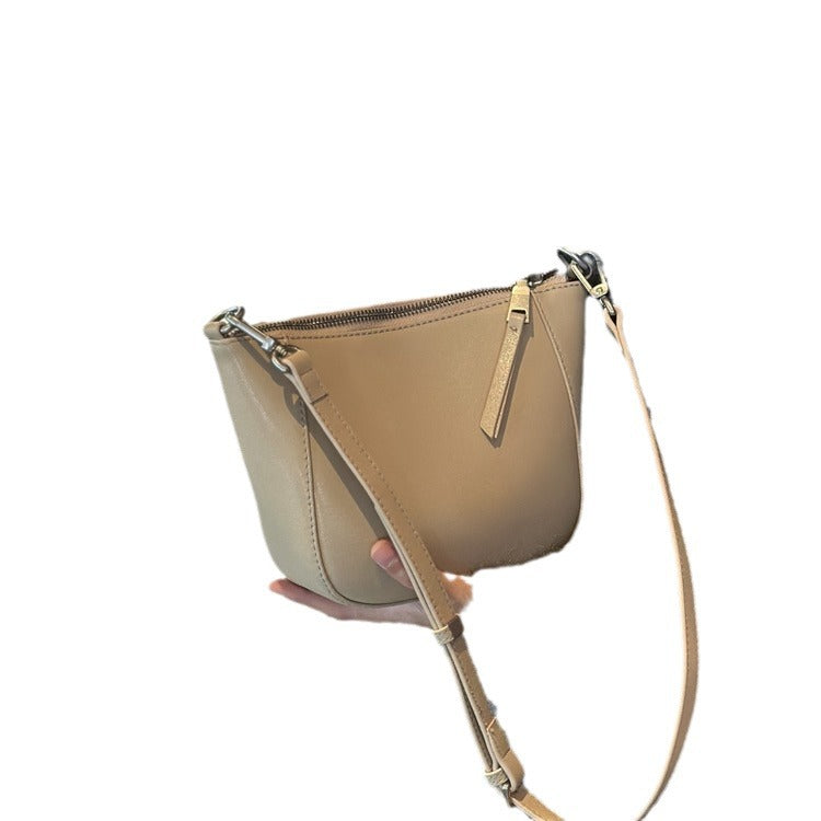 Women's Genuine Leather Niche Cow Light Luxury Design Crossbody Bags