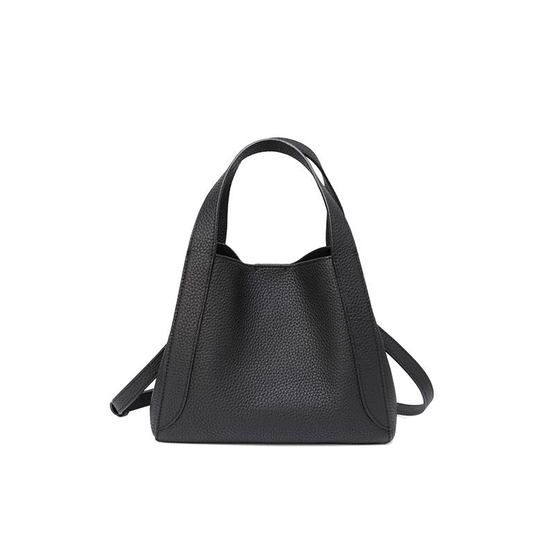 Women's First Layer Cowhide Vegetable Basket Genuine Handbags