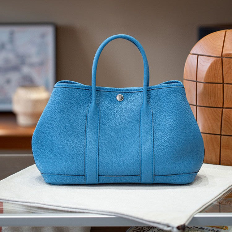 Women's Wax Line Leather Portable Large Capacity Handbags