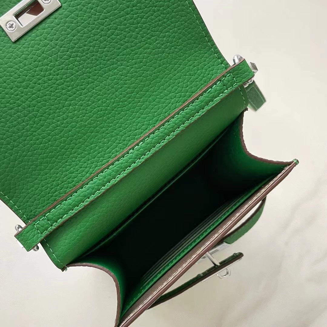 Fashion Genuine Leather Female Kelly Vertical Light Phone Bags