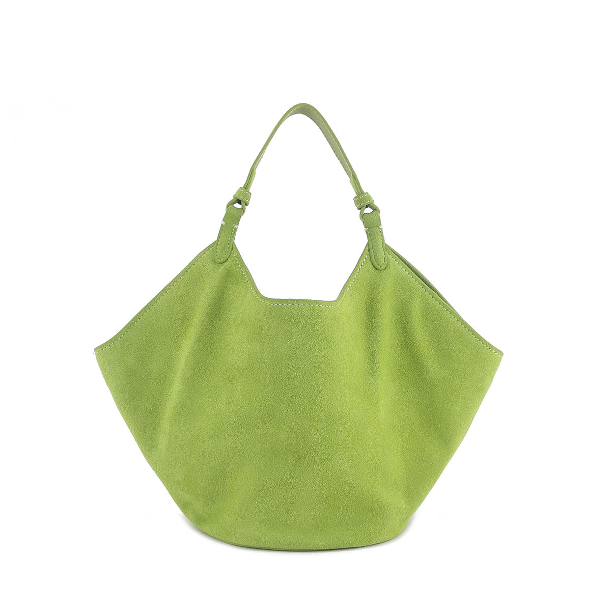 Frosted Brown Genuine Leather Minimalist American Tote Bags