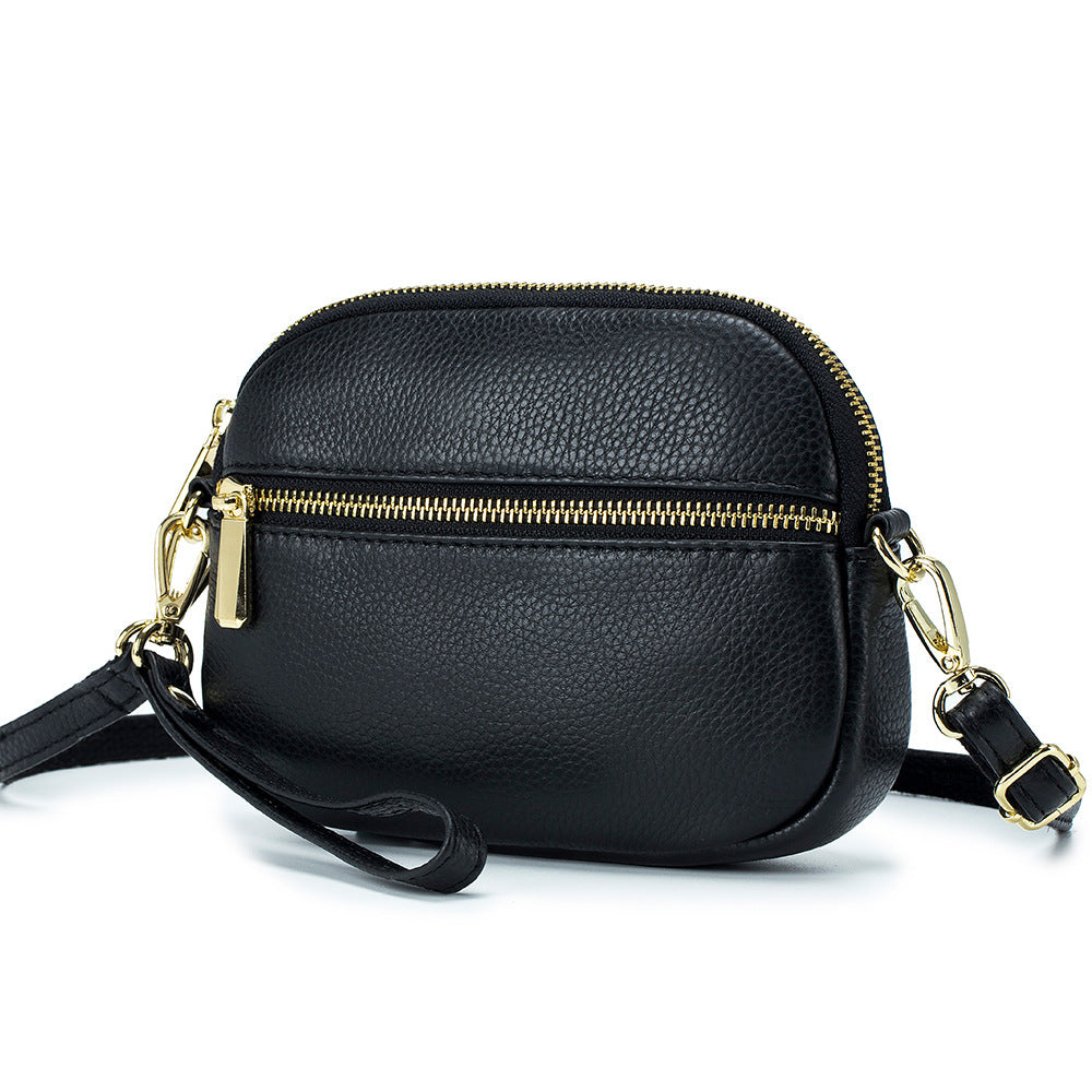 Women's Genuine Leather Cell Mini Solid Color Crossbody Bags