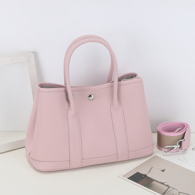 Version First Layer Cowhide Genuine Leather Fashion Large Handbags