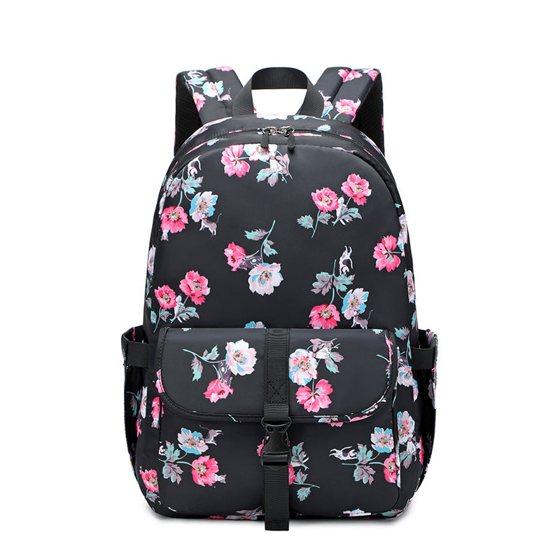 Wind Female High Two-piece Leisure Printing Backpacks