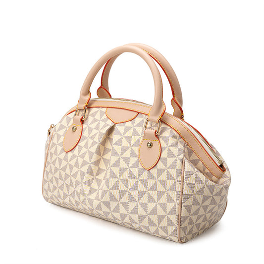 Women's Pleated Windmill Pattern Printed Shell High-grade Versatile Bags