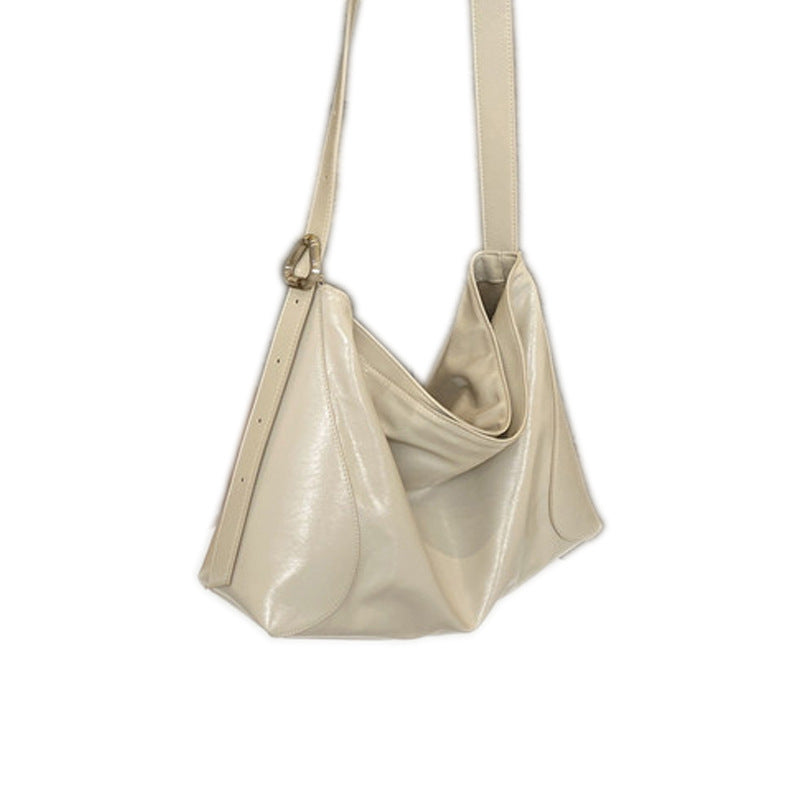Women's Light Luxury Cowhide Versatile Large Capacity Retro Shoulder Bags