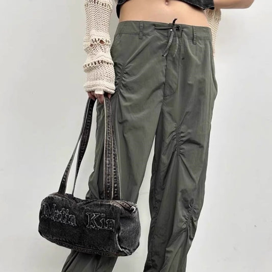 Women's Vintage Embroidery Denim On One Hand Tote Bags