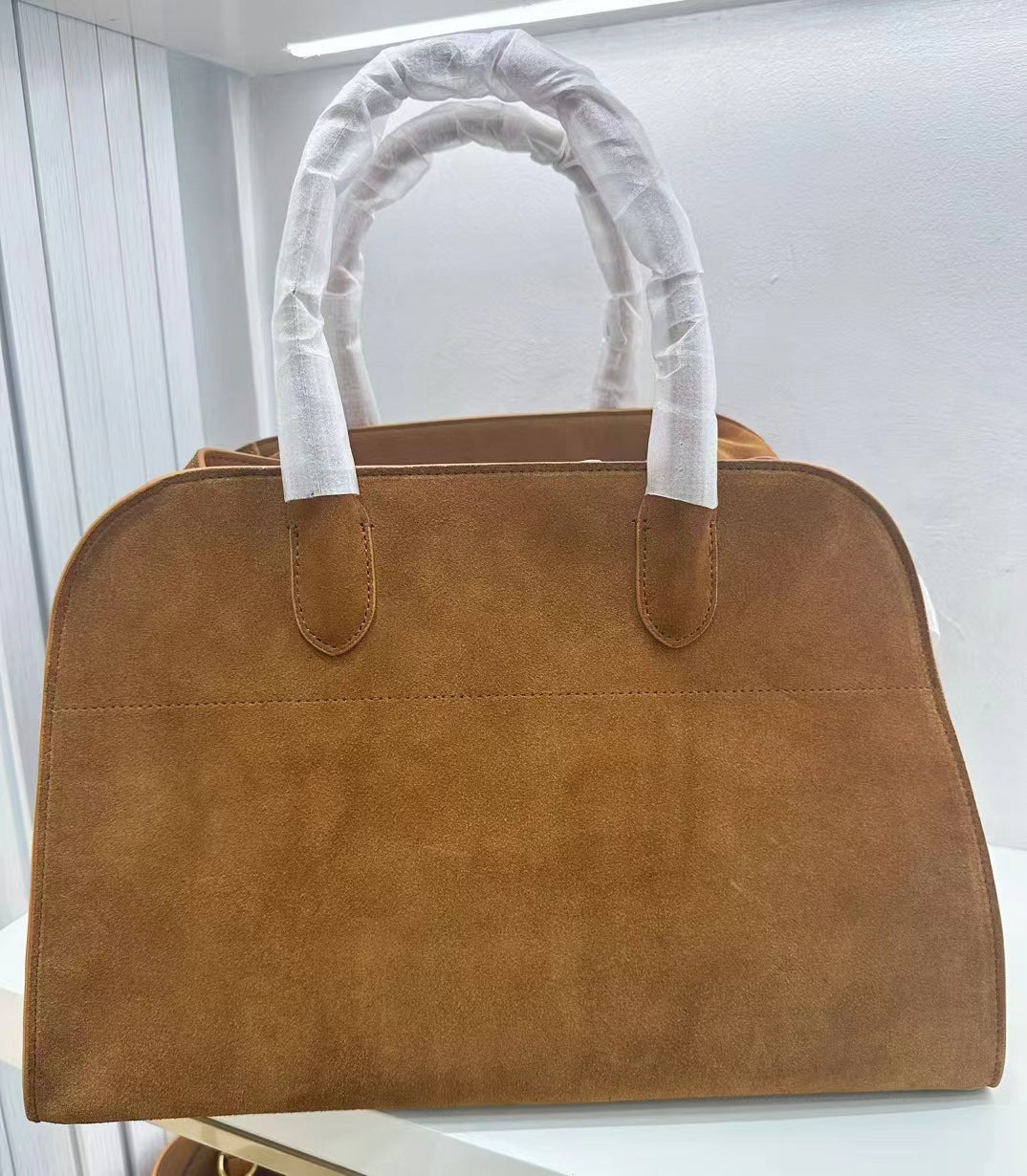 Cowhide Frosted Niche Large Capacity Color Bucket Bags