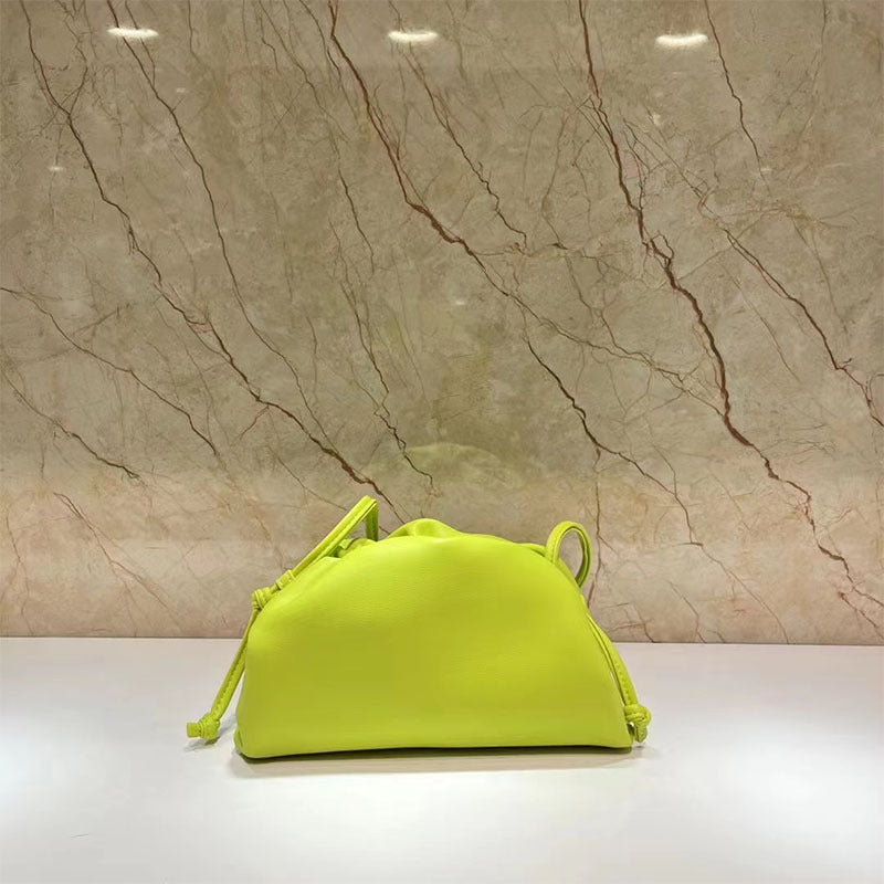 Women's Selected Genuine Leather Dumpling Clutch Cowhide Crossbody Bags