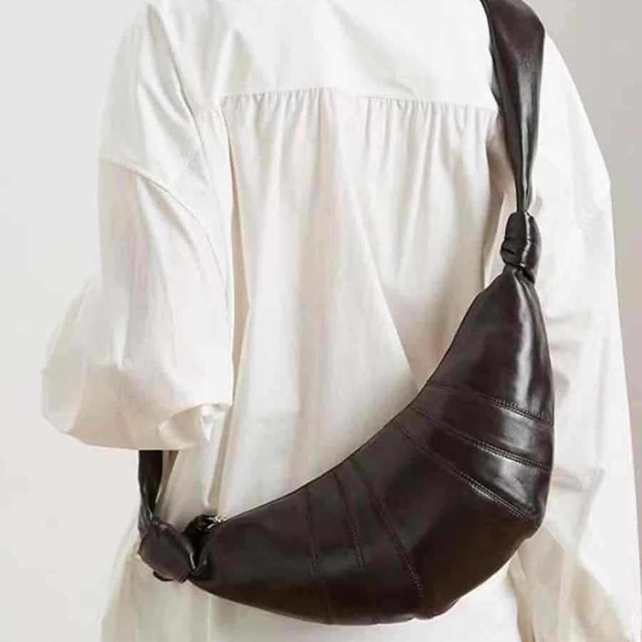 Niche Sheepskin Dumpling Idle Style Croissant Crossbody Bags