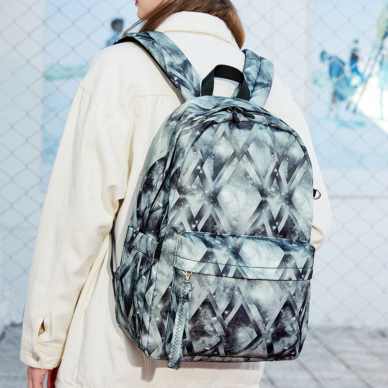 Women's Nordic Printed Three-piece Computer Mother Backpacks