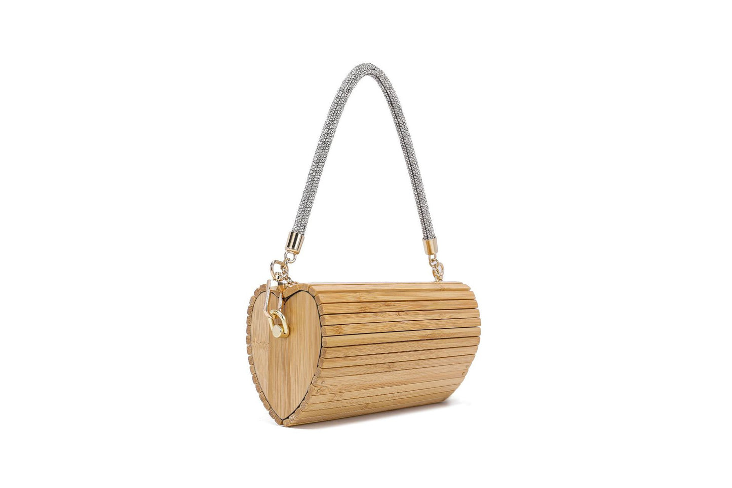 Compiled Rattan Weave Rhinestone Woven Wind Handbags