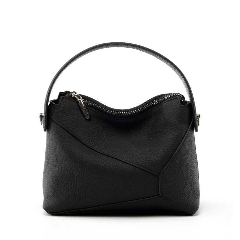Women's Top Layer Cowhide Ceiling Geometric Leather Crossbody Bags