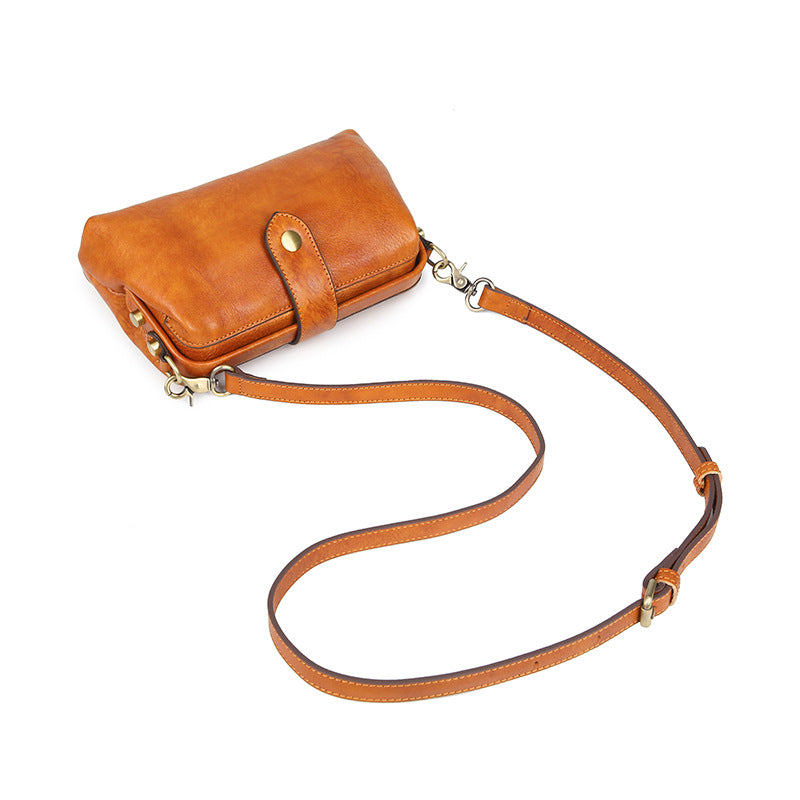 Women's Spring First Layer Cowhide Vintage Handmade Crossbody Bags