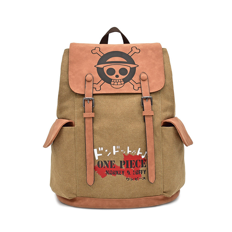 Attack Fire Shadow One Piece Canvas Middle School Students' Schoolbags