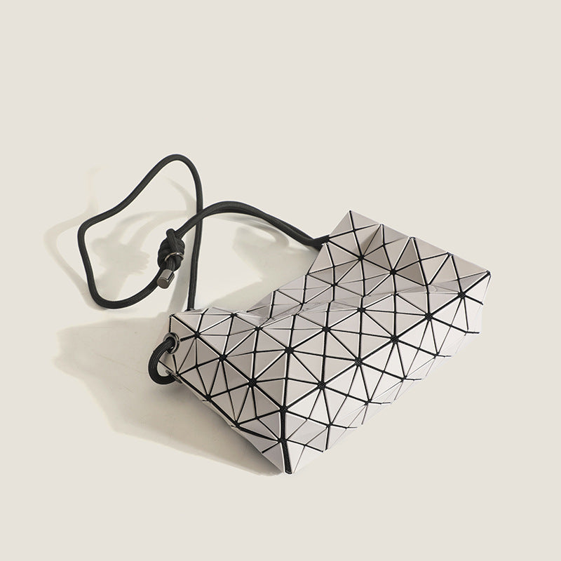 Triangle Geometric Rhombus Drawstring Fashion Simple Shoulder Bags