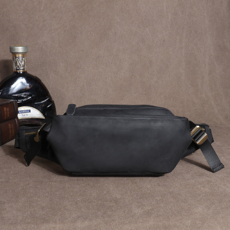 Men's Trendy Leather Multifunctional Crazy Horse Men's Waist Packs