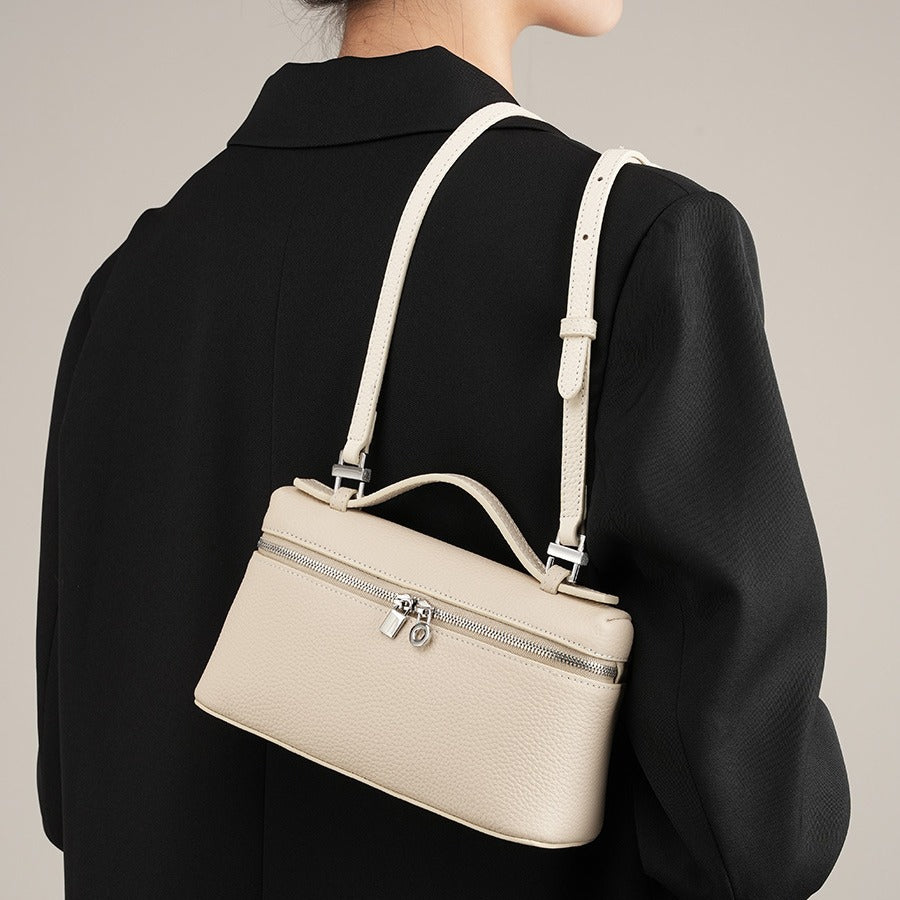 Women's Genuine Leather Lunch Box First Layer Crossbody Bags