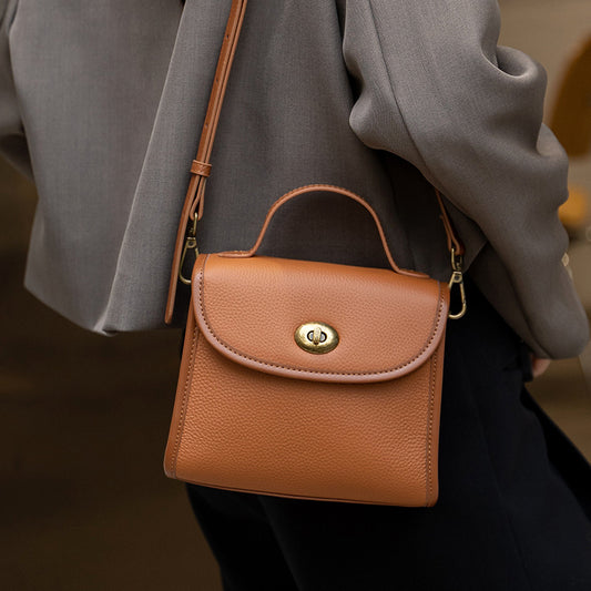Women's Attractive Durable Cowhide Leather Simple Crossbody Bags