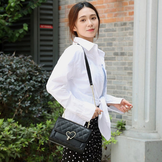 Women's Chic Korean Style Trendy Rhombus Chain Shoulder Bags