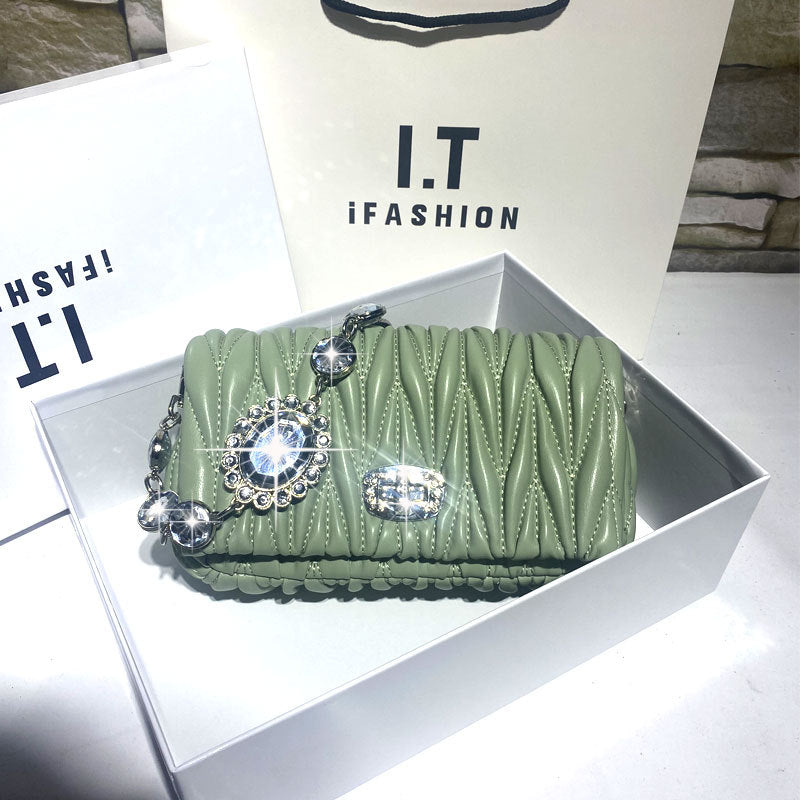 Women's Classic Style Rhinestone Chain Crystal Underarm Crossbody Bags