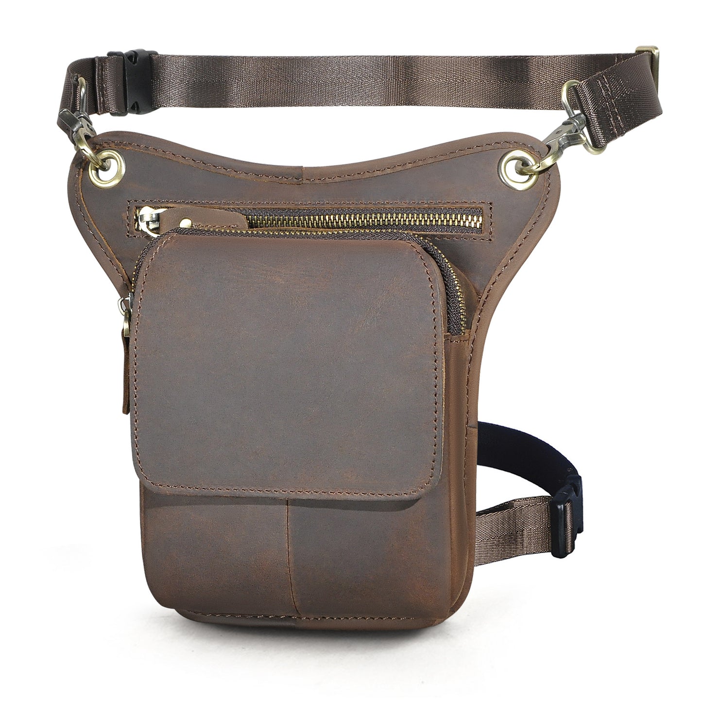 Men's Oil Waxed Leather Cowhide Euro Trendy Bags