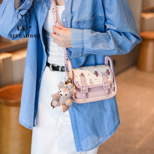 Women's Source Fashion Saddle Cute Bear Crossbody Bags