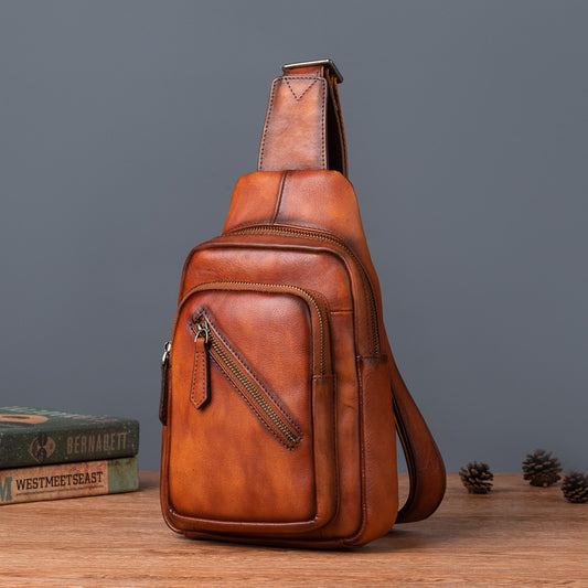 Presale Retro Style Top Layer Tree Men's Chest Bags