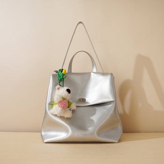 Women's Textured Cowhide Female Solid Color College Backpacks