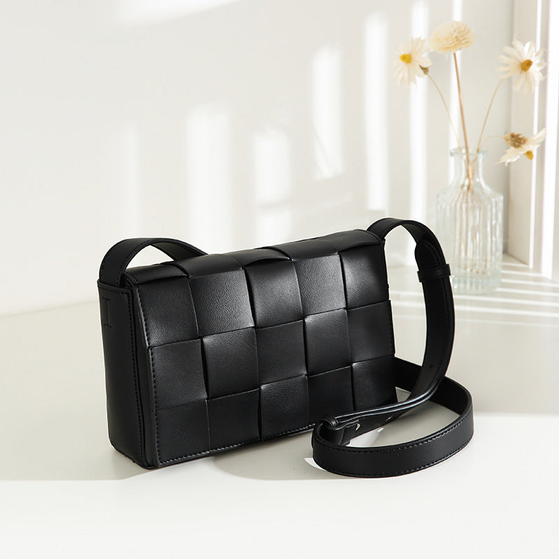 Men's Woven Fashion Entry Lux Plaid Crossbody Bags