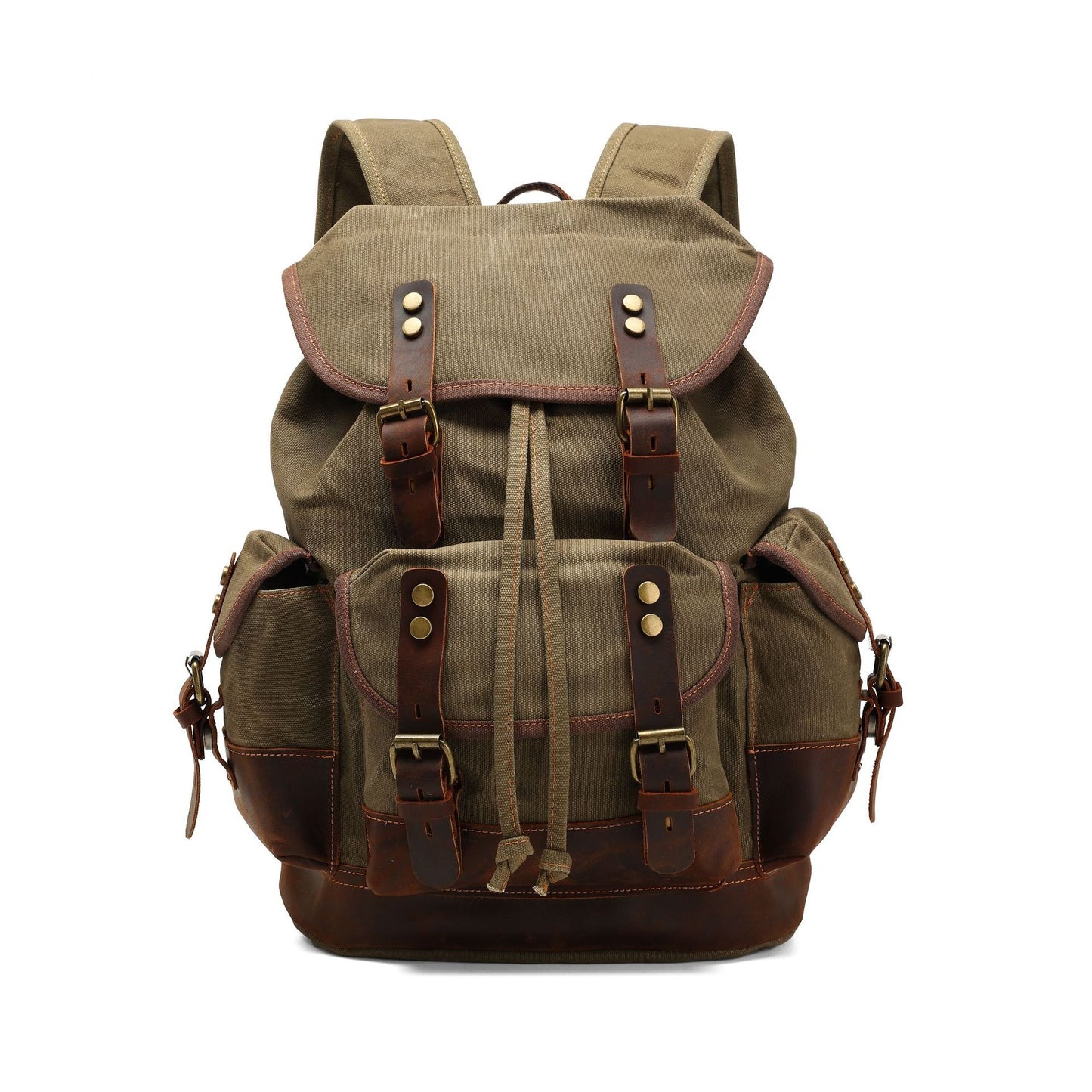 Retro Waterproof Oil Wax Canvas Large Backpacks