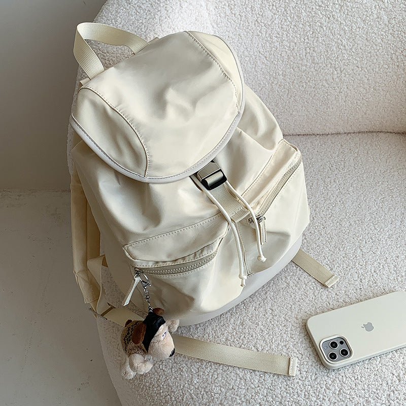 Women's Black Style Simple Nylon Fashion Waterproof Backpacks