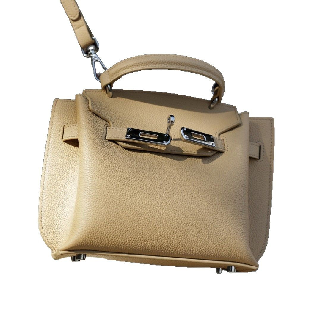 Layer Cowhide Kelly Versatile Retro Genuine Handbags