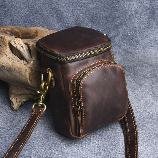 Men's Crazy Horse Leather Vintage Cowhide Genuine Bags