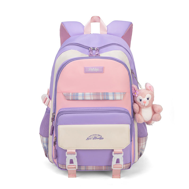 Straight Hair Female Grade Junior High Elementary School Students' Schoolbags
