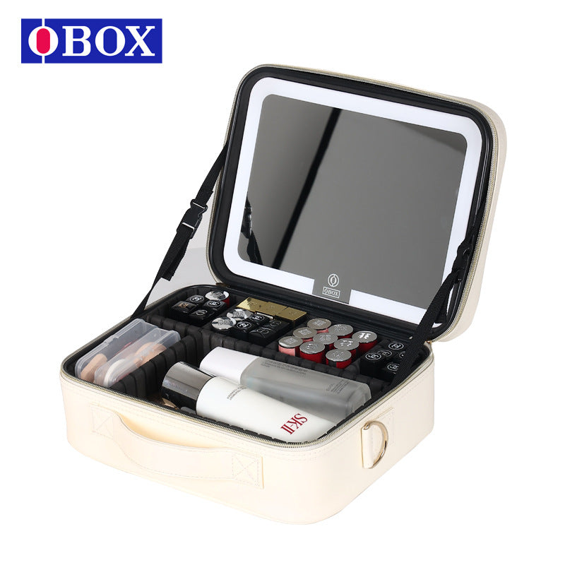 Women's Capacity Portable Light With Mirror Inch Bags