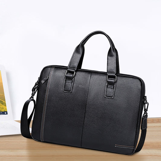 Men's Capacity First Layer Cowhide Business Fashion Men's Handbags