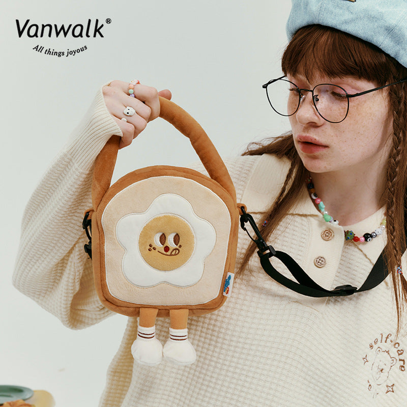 Women's Bakery Homemade Healing Food Toy Plush Crossbody Bags