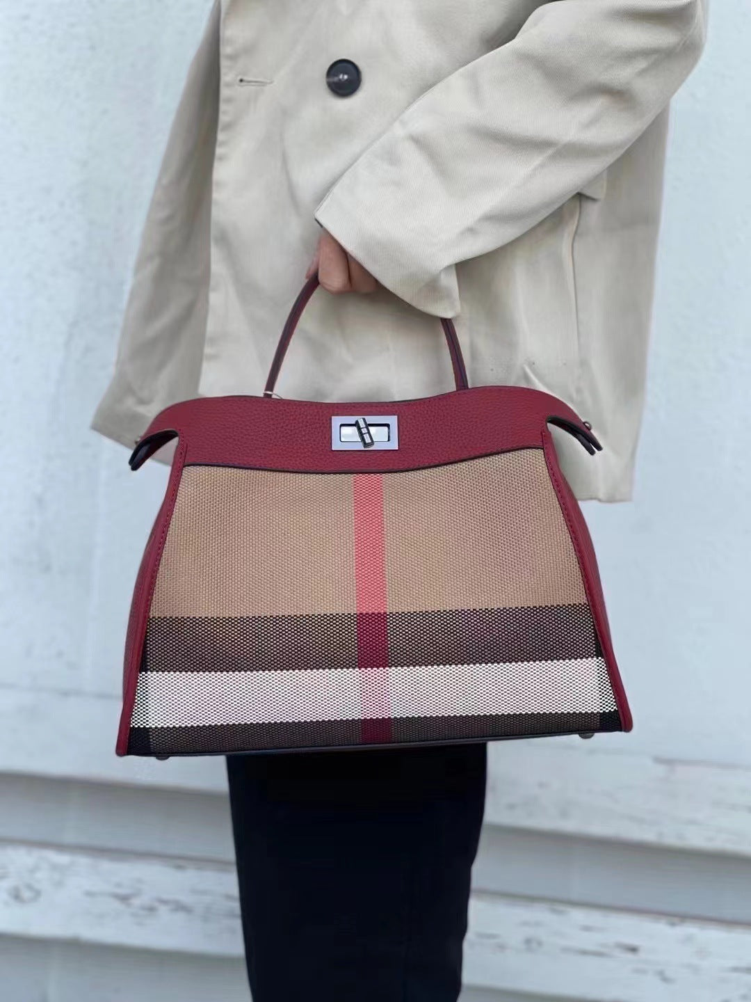 Charming Creative Winter Real Leather Canvas Handbags
