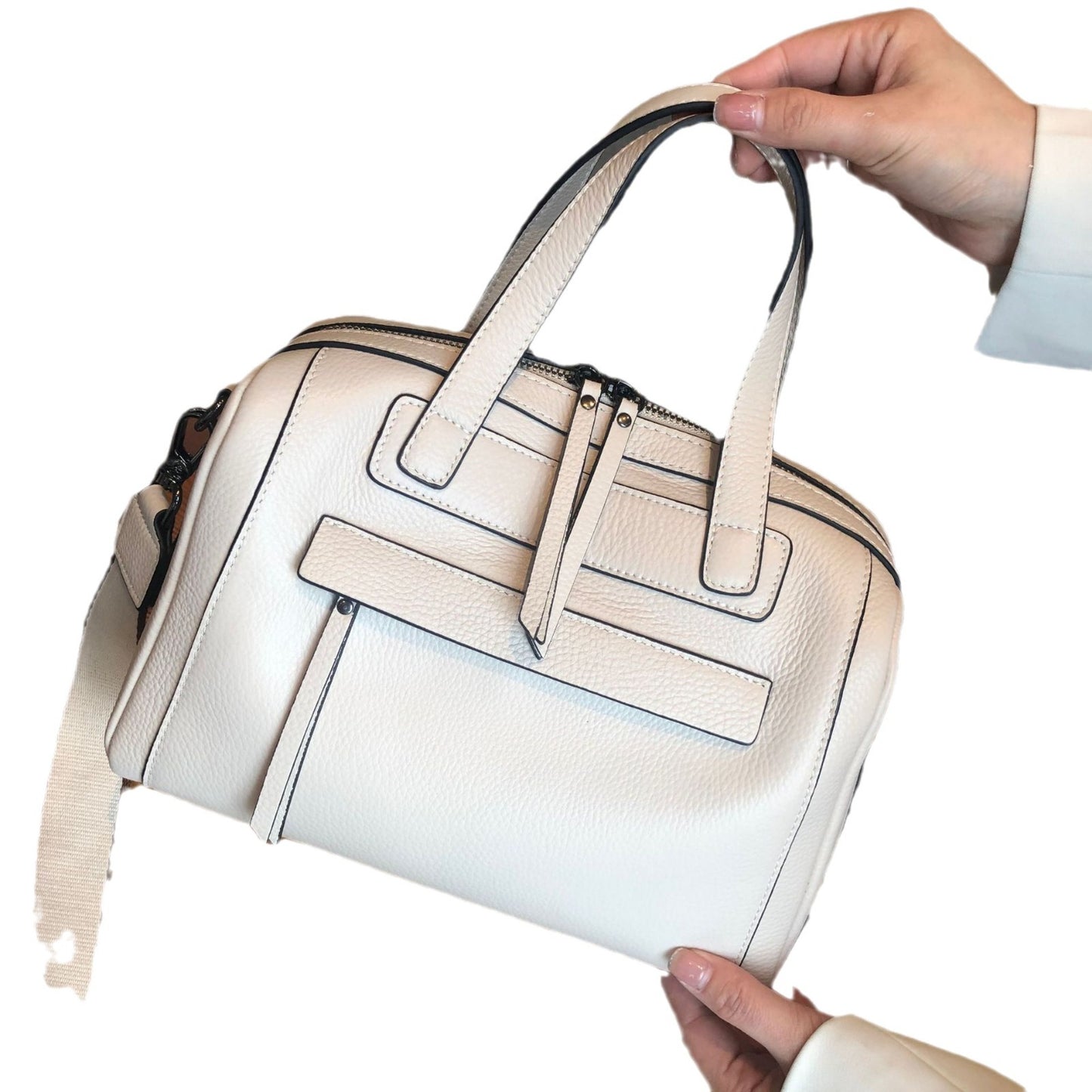 Women's Layer Leather Fashion Simple Pillow Commuter Shoulder Bags
